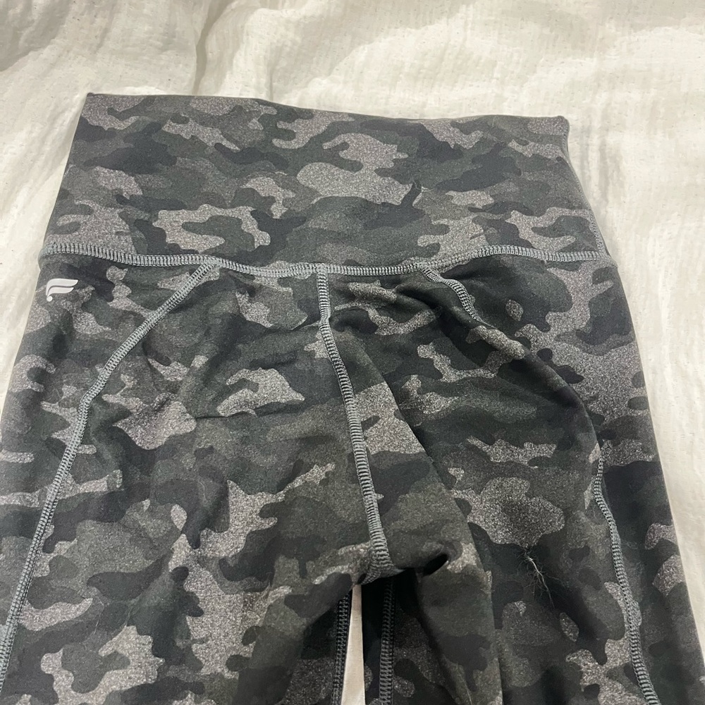 High Waisted Fabletics Charcoal Camo Leggings - image 5